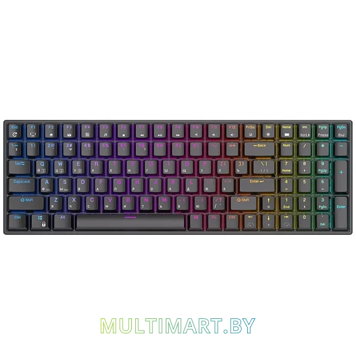 Клавиатура Royal Kludge RK100 RGB (черный, RK Brown)